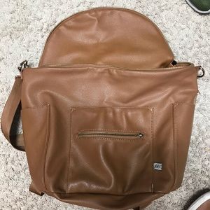 Large camel fawn bag